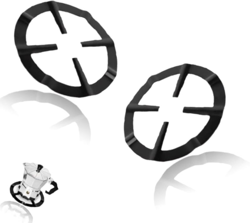 Sweet sevenÂ® Iron Gas Stove Cooker Plate Coffee Ring Holder - Dual Pack, Fit for Espresso Maker, Stovetop Percolator, Easy Brewing Accessory